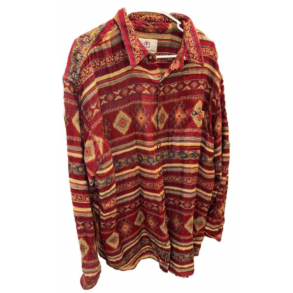 The Territory Ahead Mens Aztec South West Button Down Long Sleeve XX-L Tall